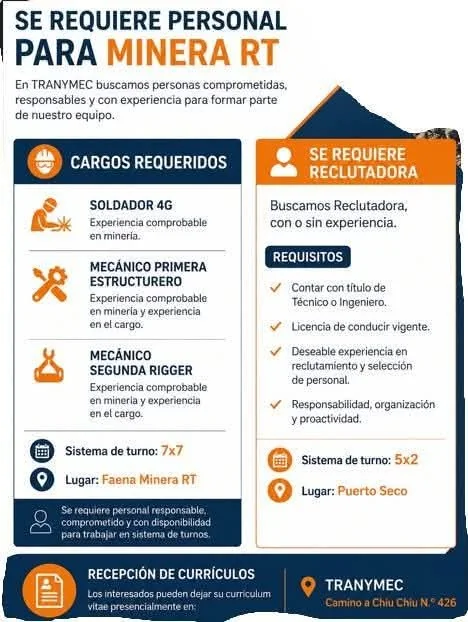 Soldadores, mecánicos y reclutadora - imagen 1
