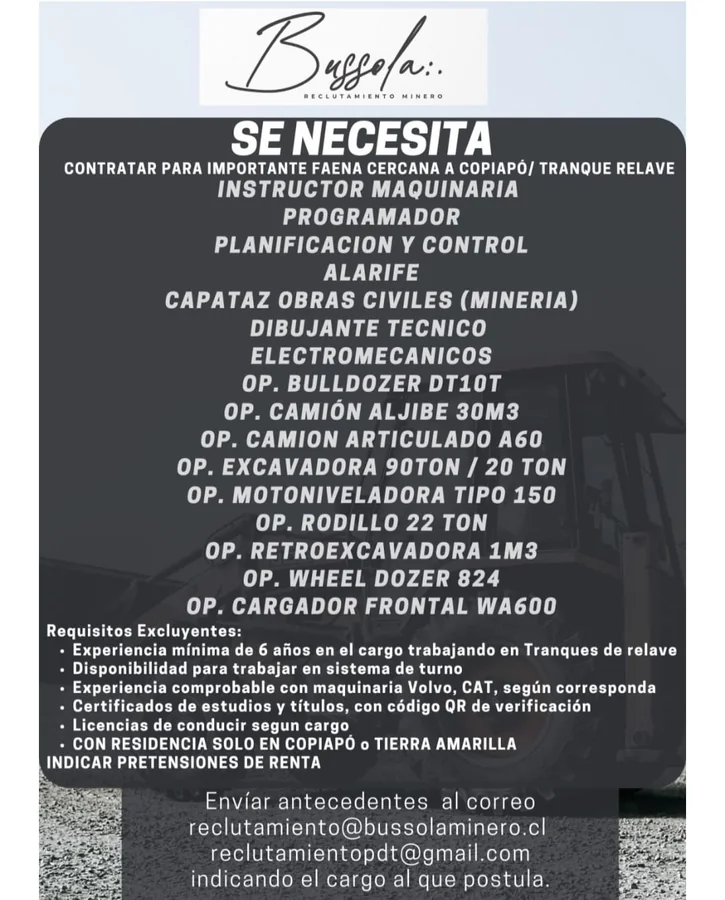 Reclutamiento Minero en Copiapó - imagen 1