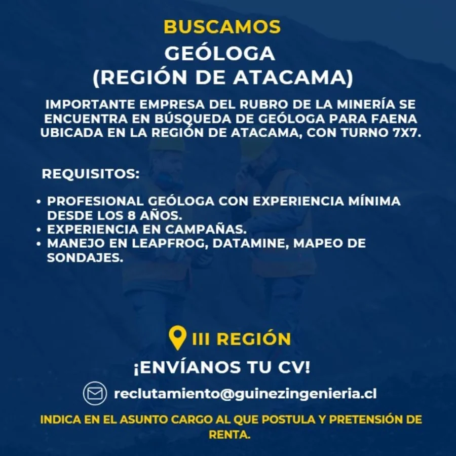 Geóloga - Región de Atacama - imagen 1