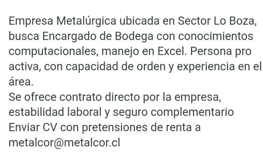 Encargado de Bodega - imagen 1