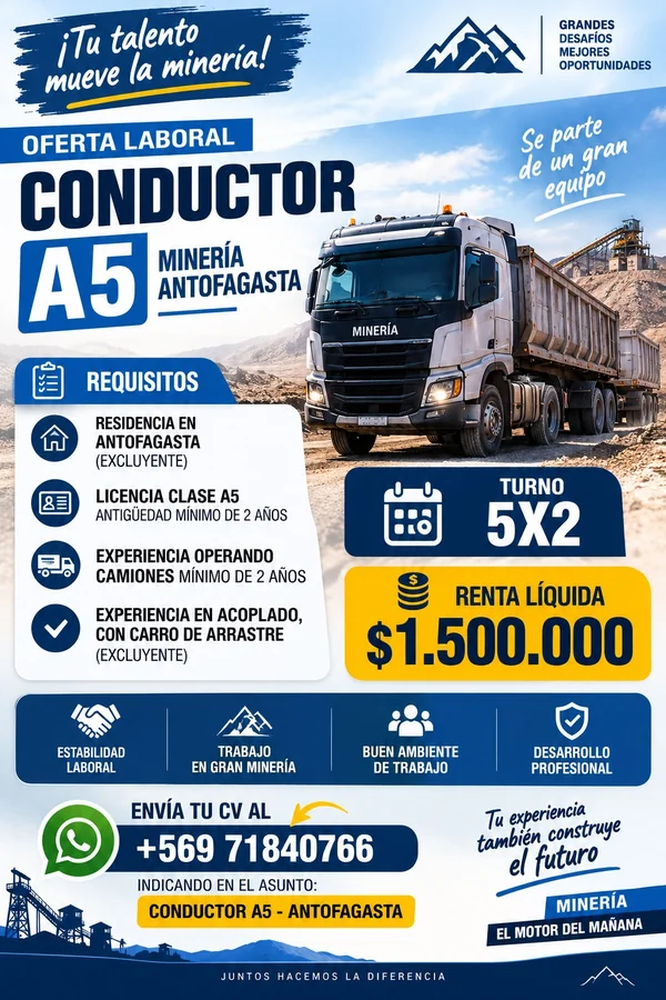 Conductor A5 para minería - imagen 1