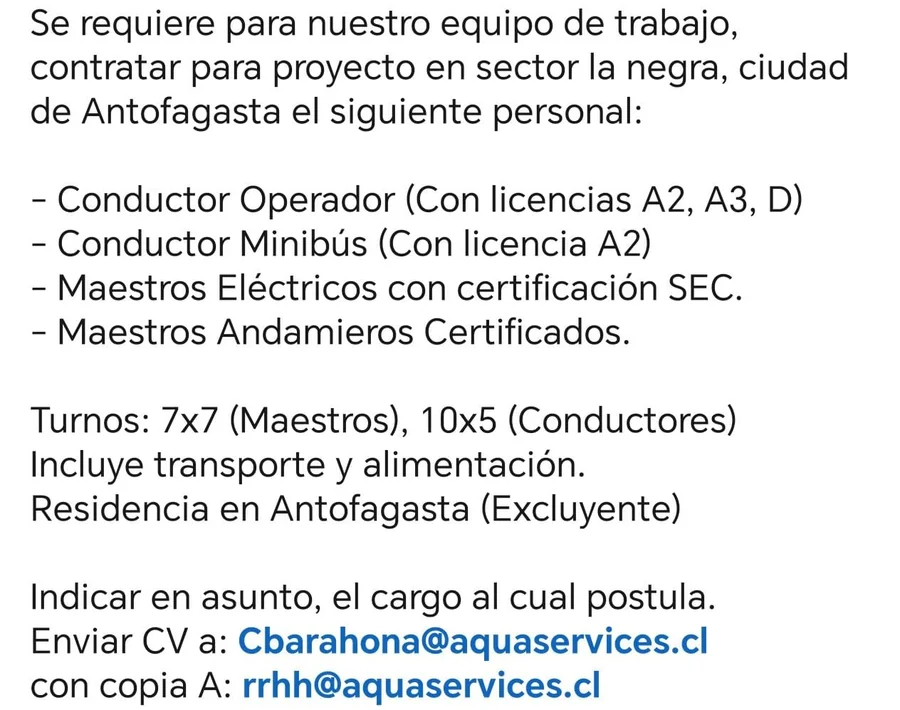 Conductores y Maestros para La Negra - imagen 1