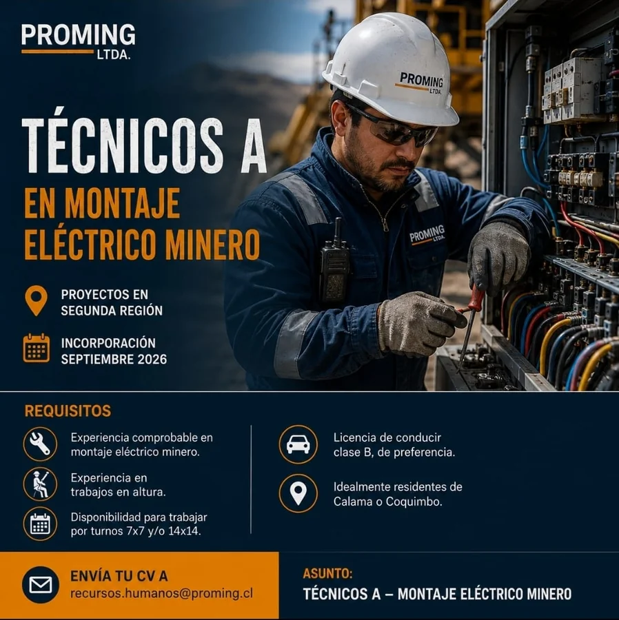 Técnico A en Montaje Eléctrico Minero - imagen 1