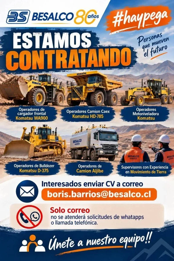 Operadores de Maquinaria Pesada y Supervisores - imagen 1