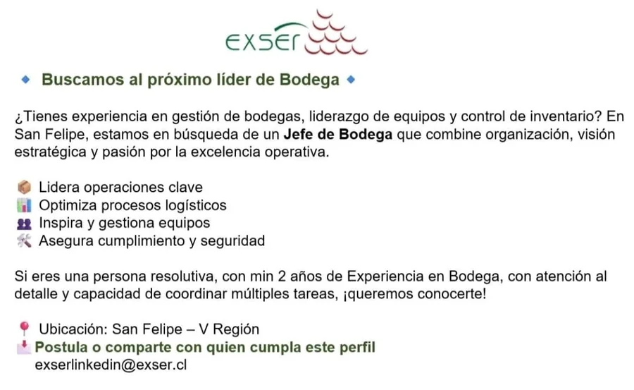 Jefe de Bodega - imagen 1