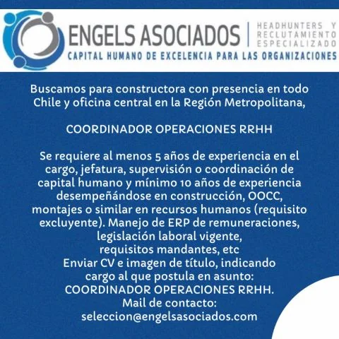 Coordinador de Operaciones de RRHH - imagen 1