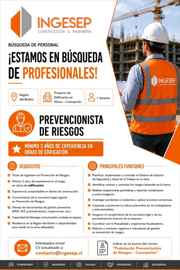 Prevencionista de Riesgos - imagen 1