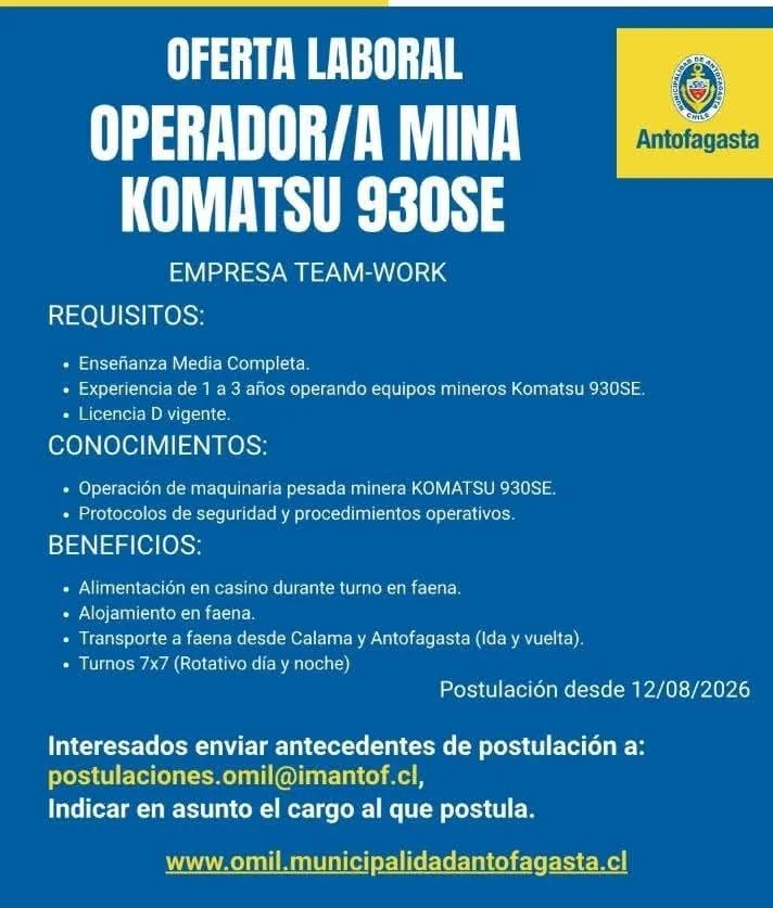 Operador/a Mina Komatsu 930SE - imagen 1