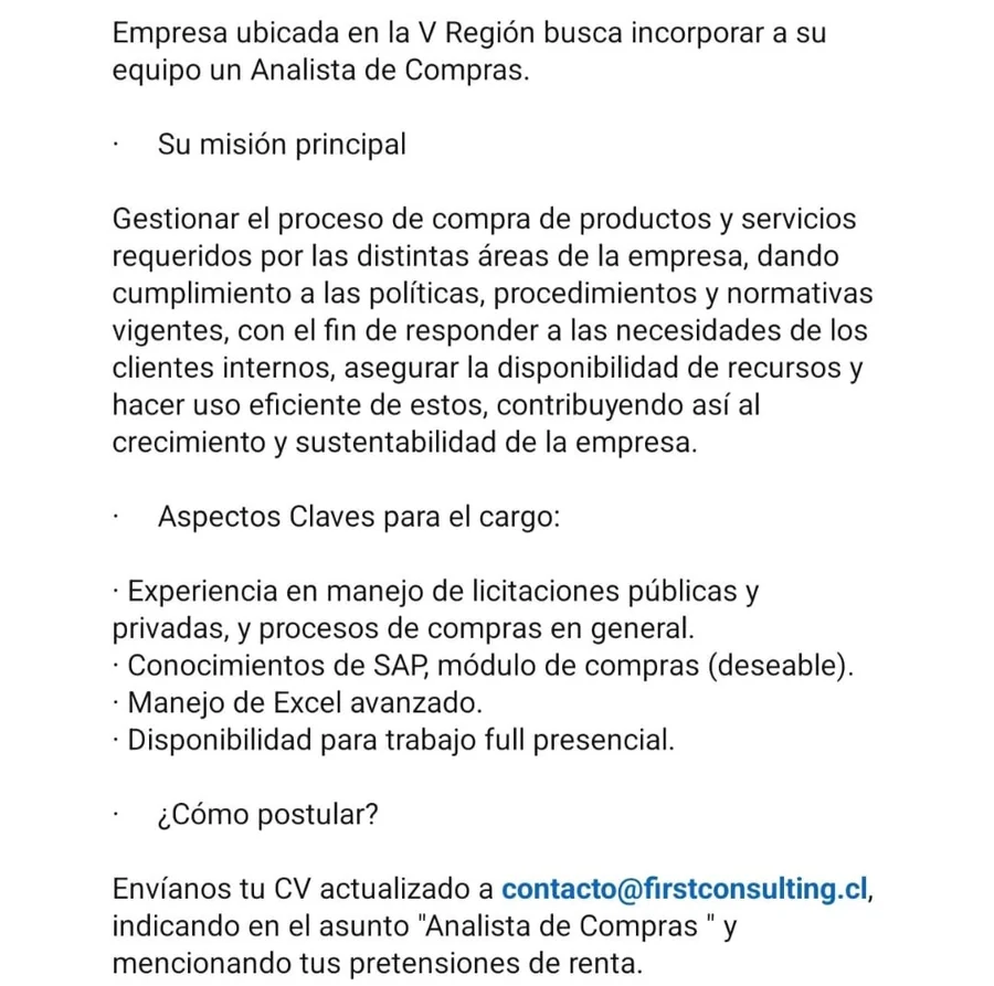 Analista de Compras - imagen 1
