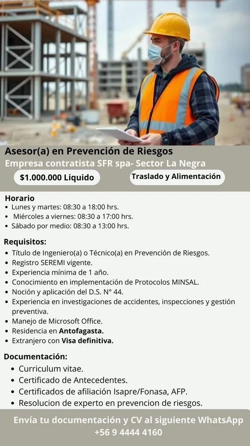 Asesor(a) en Prevención de Riesgos - imagen 1