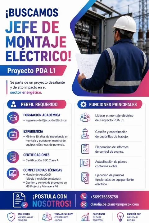 Jefe de Montaje Eléctrico - imagen 1