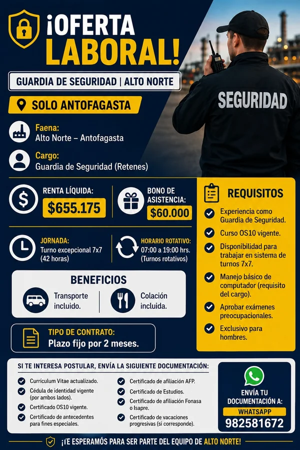 Guardia de Seguridad - Alto Norte - imagen 1